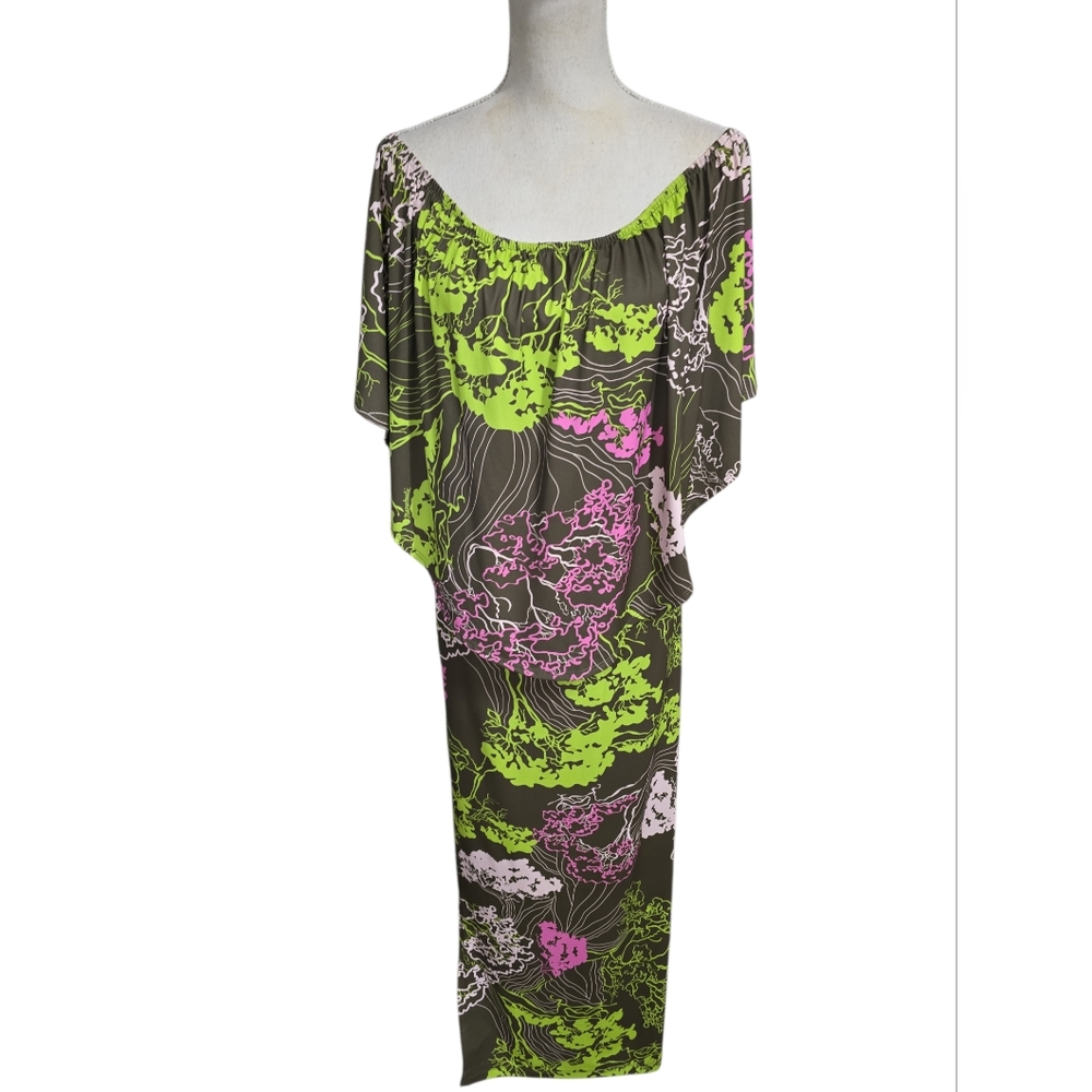 Manuhealii Long Draped Neckline Dress